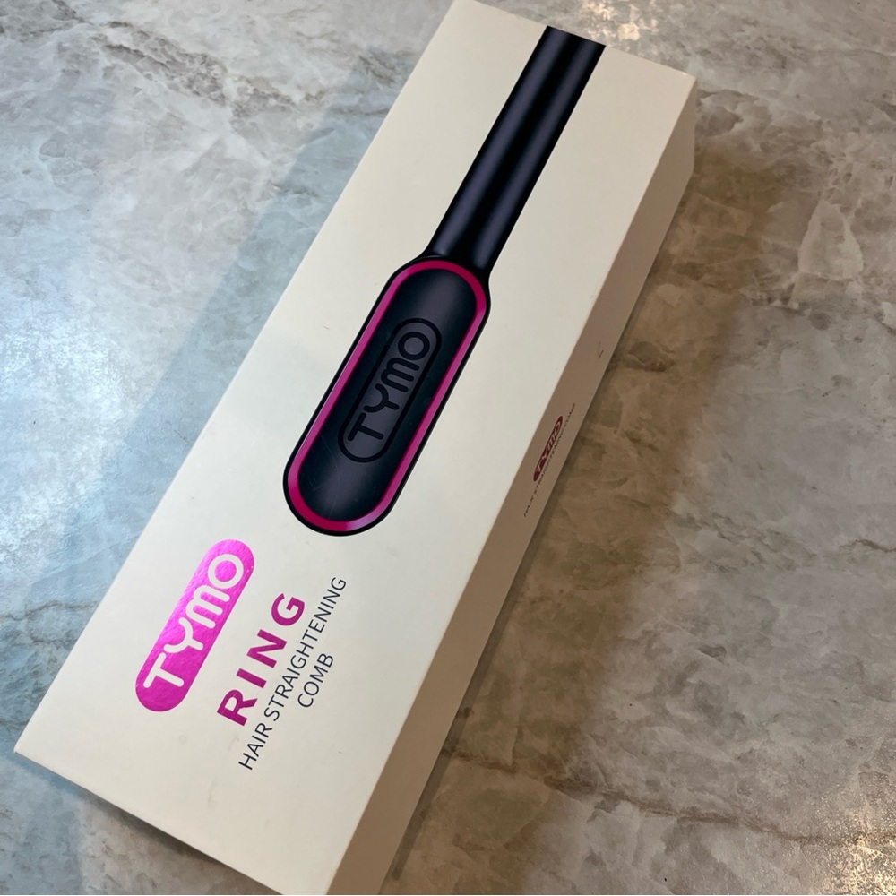 TYMO Ring Hair Straightening Comb Black Brush 5 Temp Anti-Scald Fast Heating - Picture 3 of 14